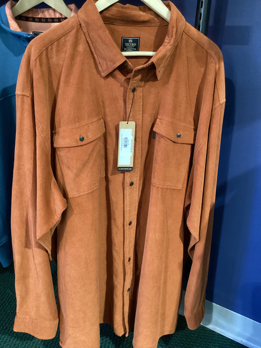 HEYBO Darden Corduroy Shirt-Rust