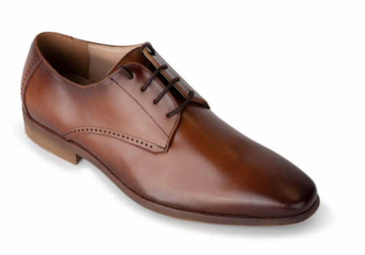 Brown Burnished Toe Suit Shoe